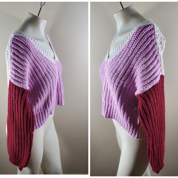 Wildfox Color Me Beverly Colorblock Knit Sweater - Picture 5 of 7